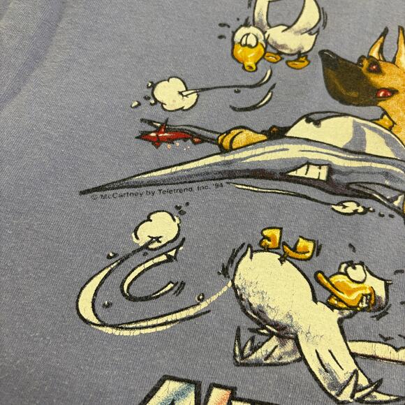 Vintage 1994 Always Ready McCartney Purple Comic Mens XL Funny Tee T-shirt - Picture 4 of 10